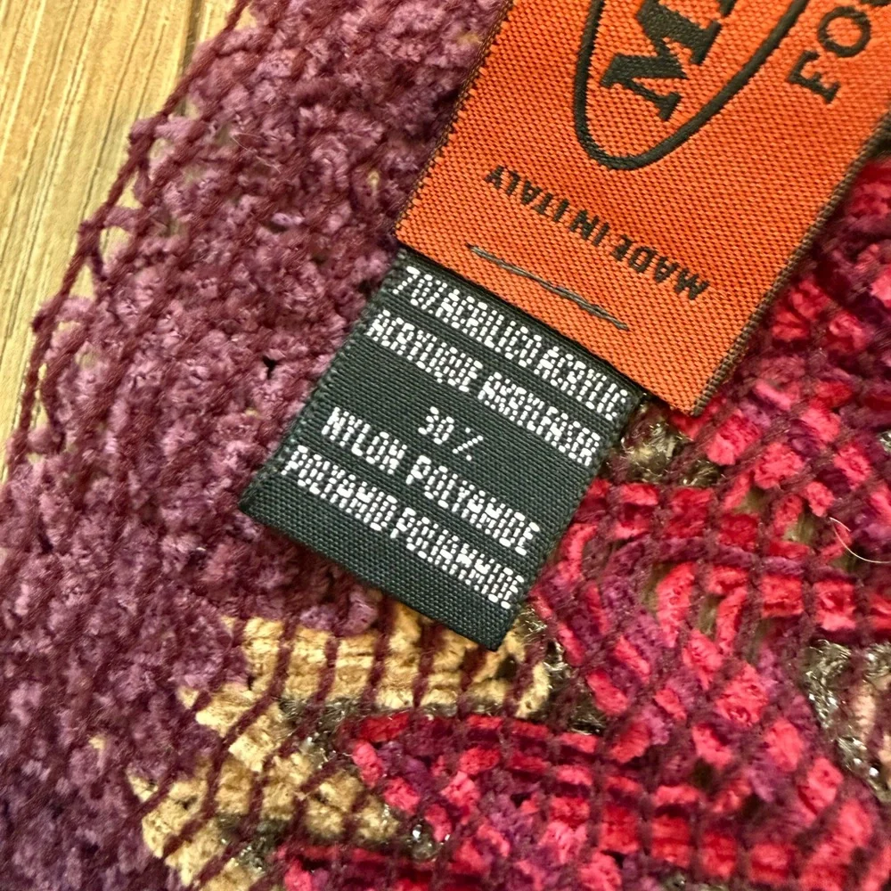 MISSONI Wave ZigZag Shimmer Fringe Scarf